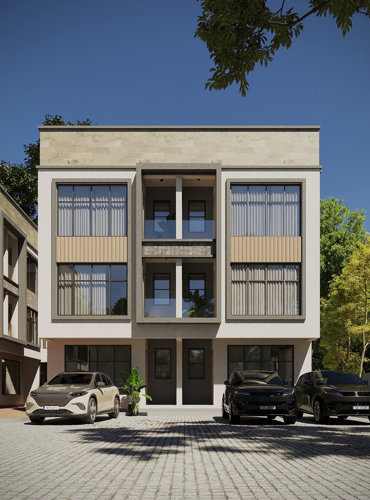 Exterior Daytime — Stone Facade